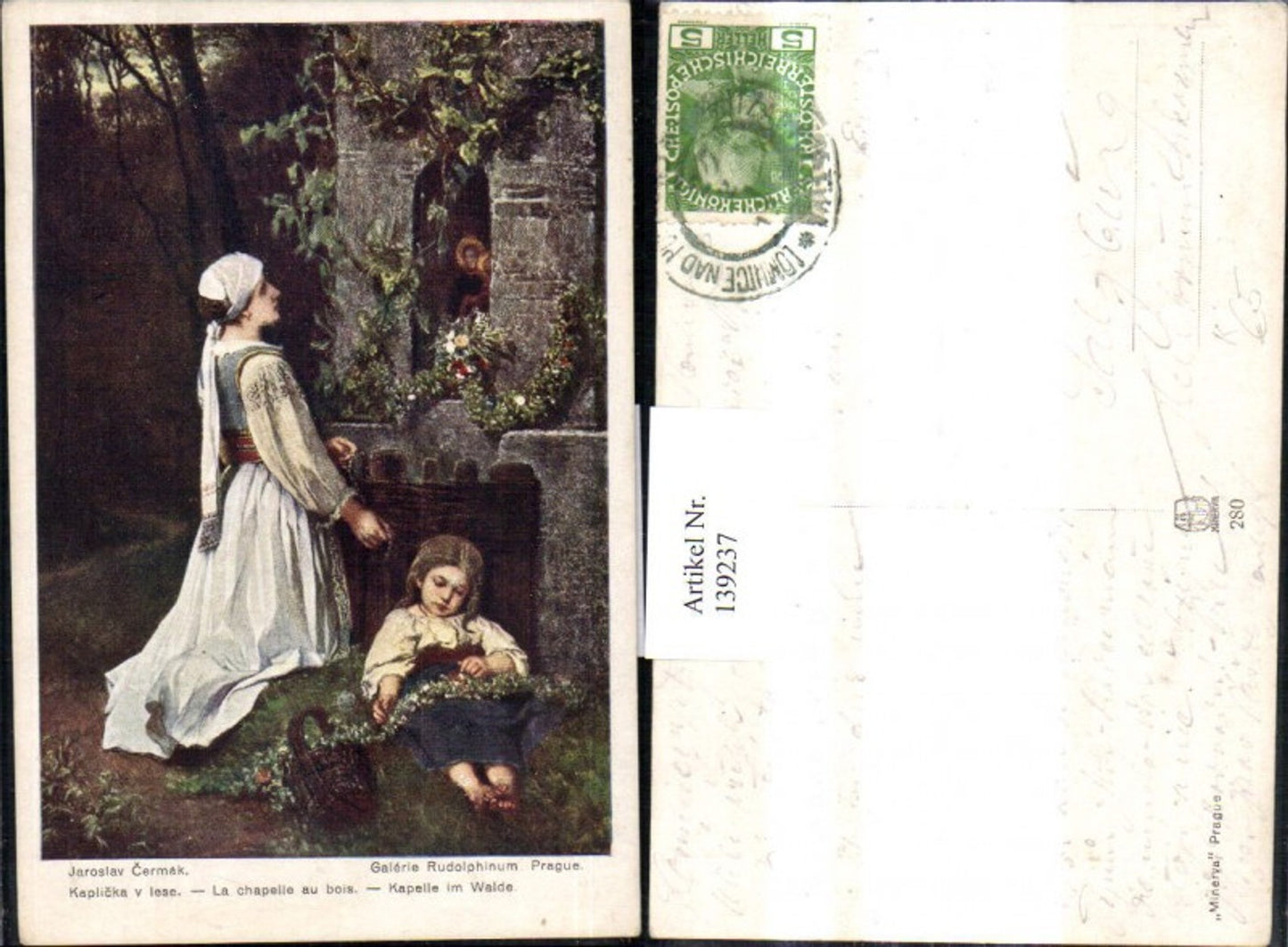 139237,Künstler Ak Jaroslav Cermak Kapelle im Walde