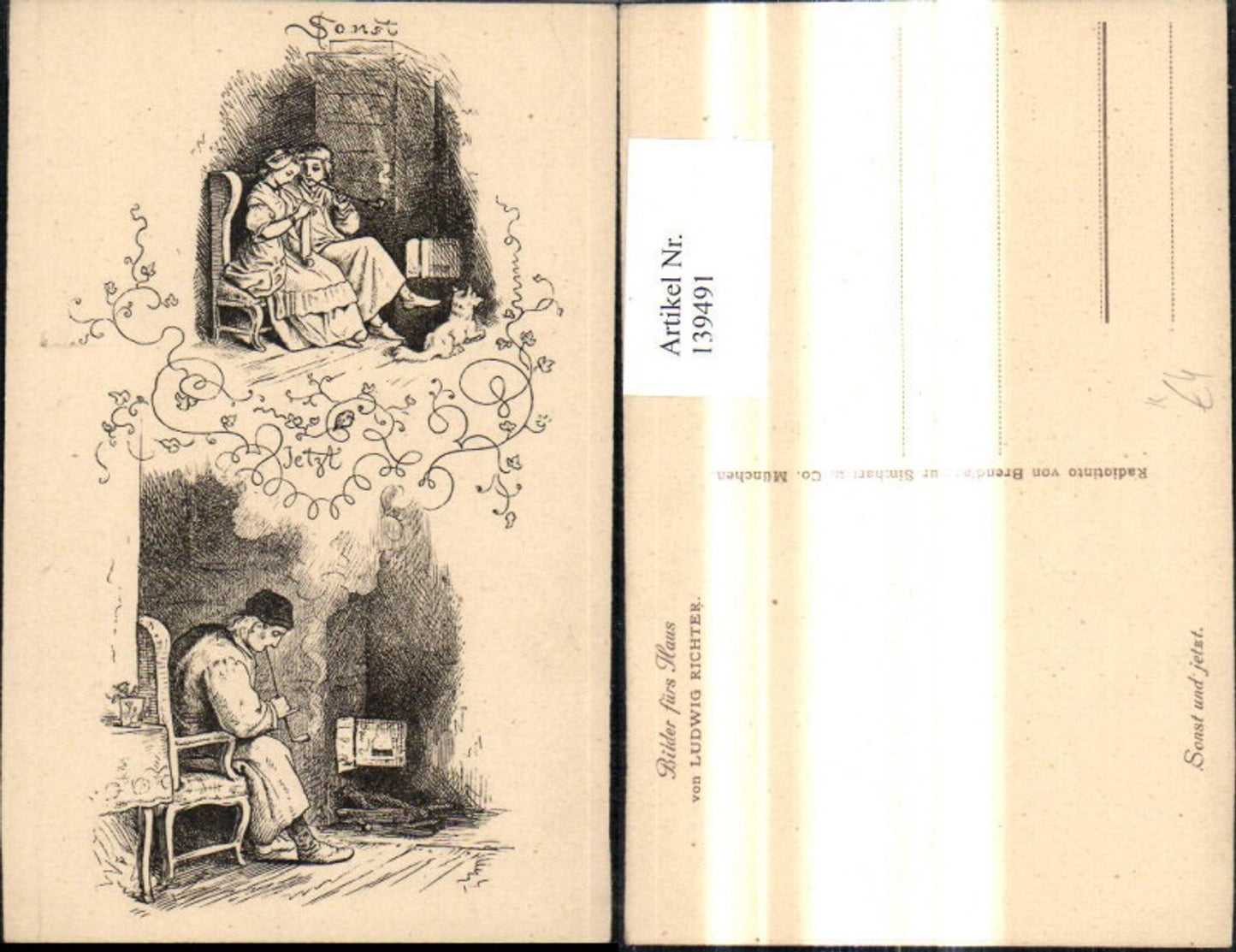 139491,Künstler Ak Ludwig Richter Bilder fürs Haus Sonst und jetzt