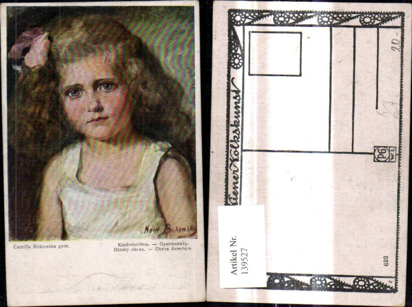 139527, Artist Ak Camilla Bukowska Child Portrait