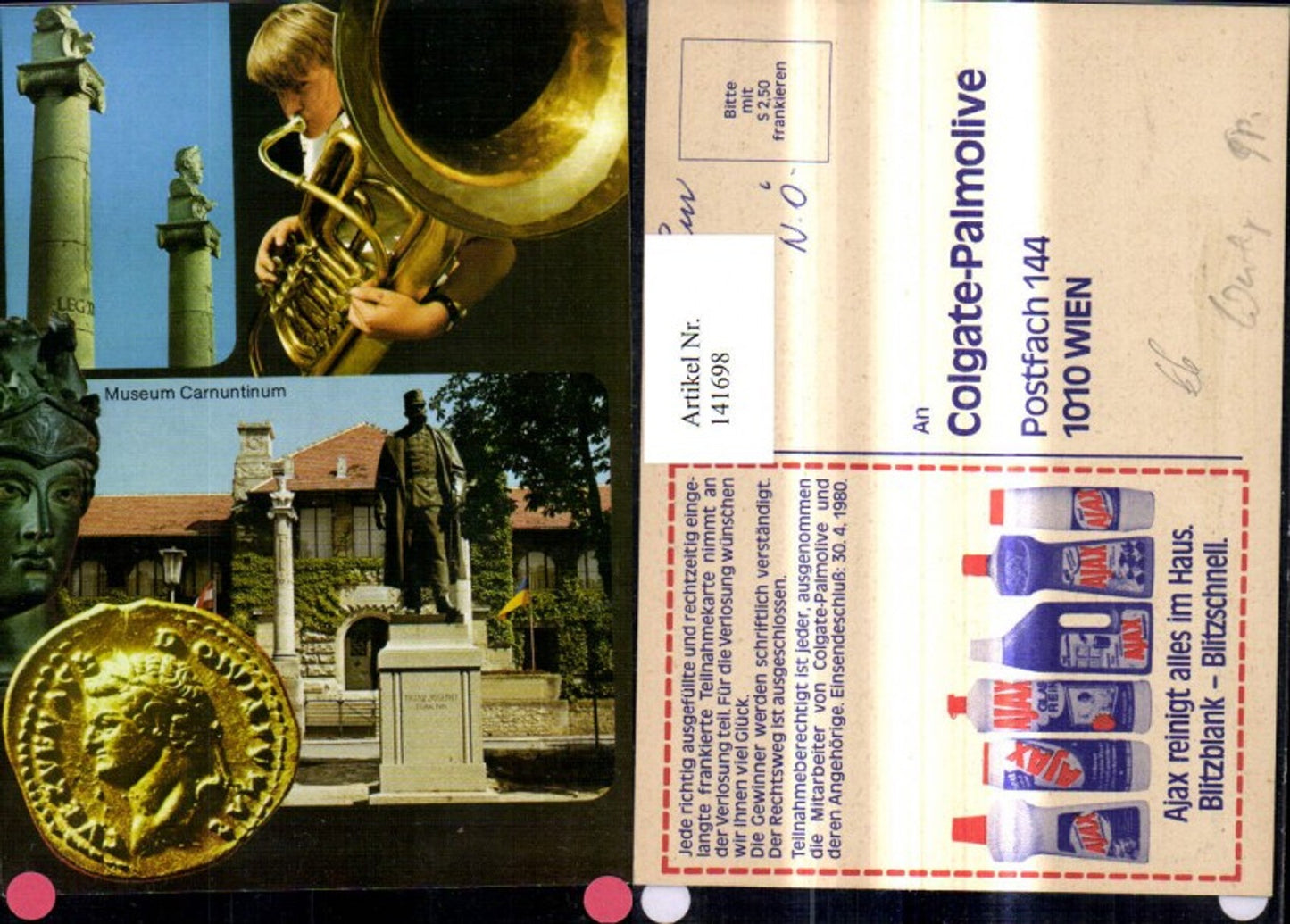 141698,Reklame Ajax Reiniger Ajax reinigt alles im Haus Colgate Palmolive Wien