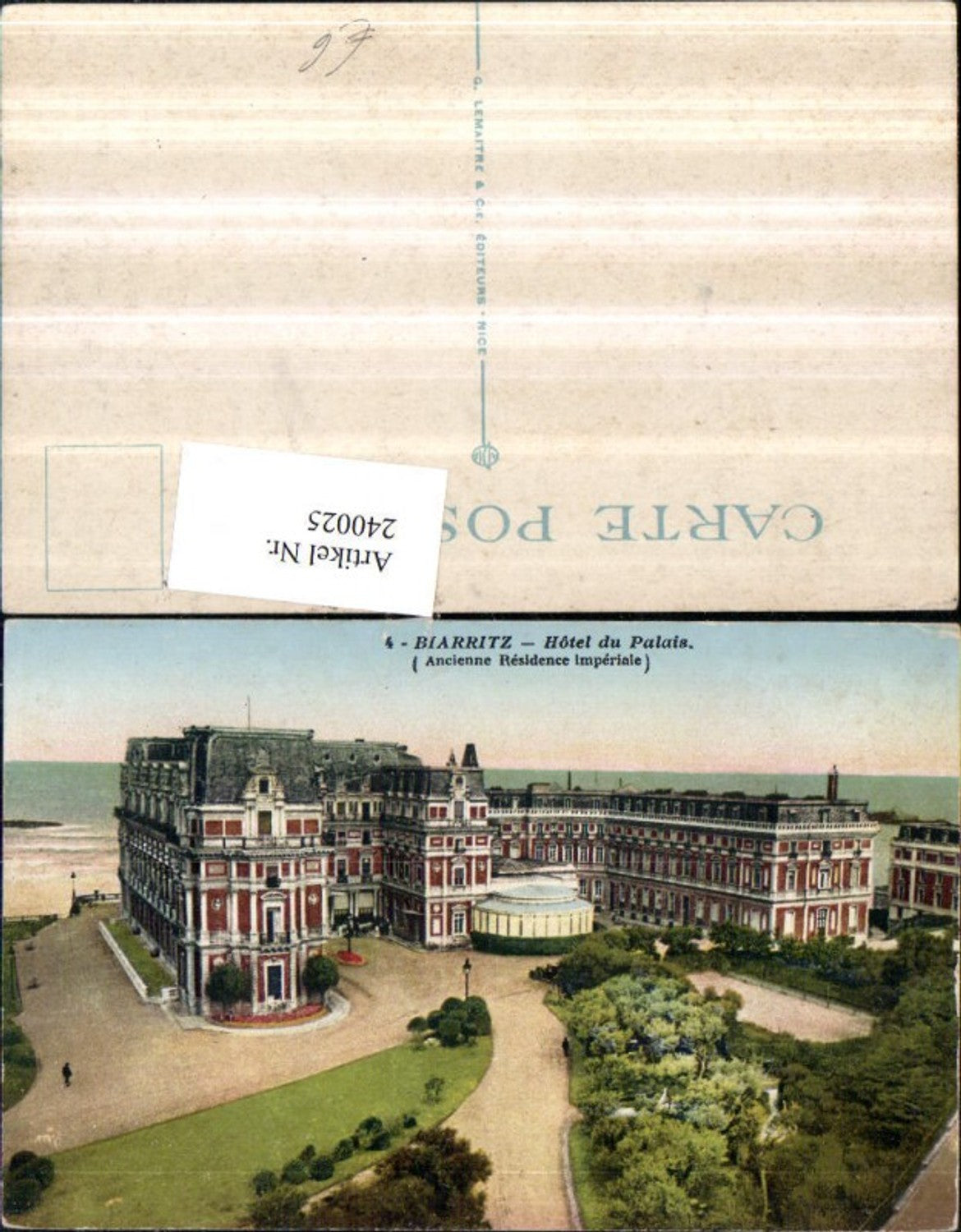 240025,Biarritz Hotel du Palais