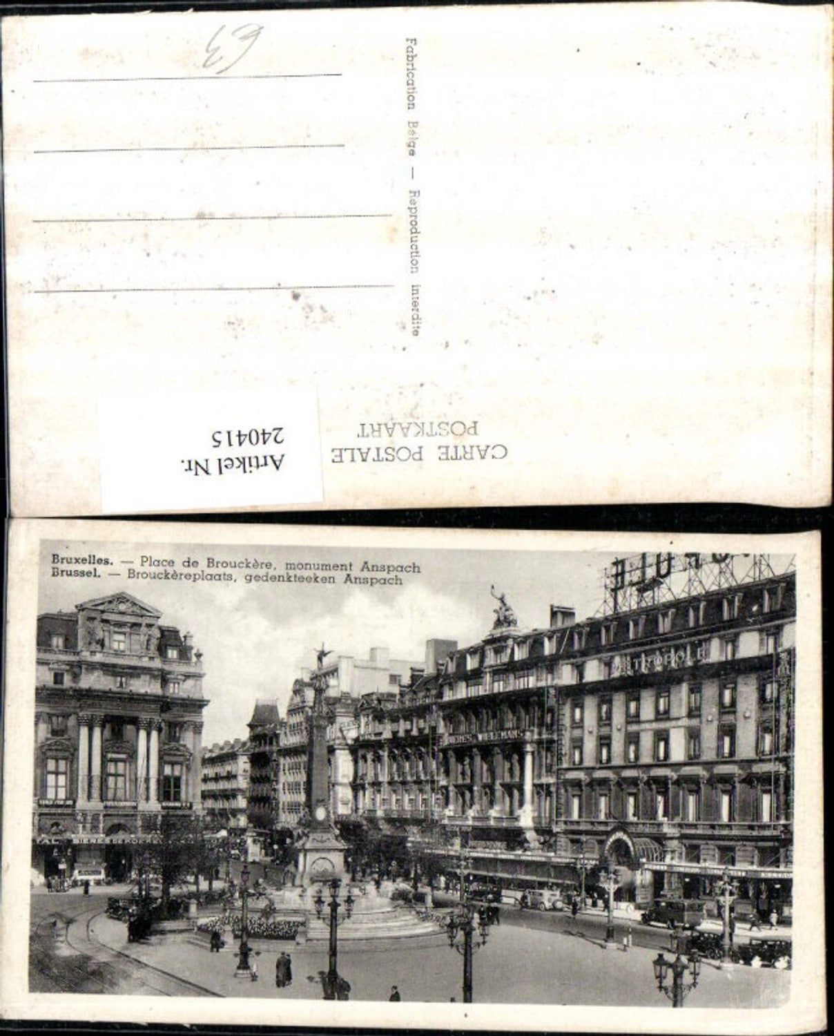 240415,Bruxelles Brüssel Place de Brouckere Monument Anspach