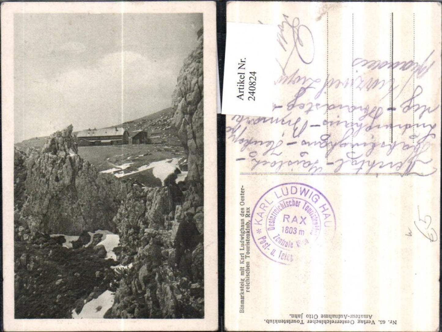240824,Bismarcksteig m. Karl Ludwighaus b. Prein an d. Rax