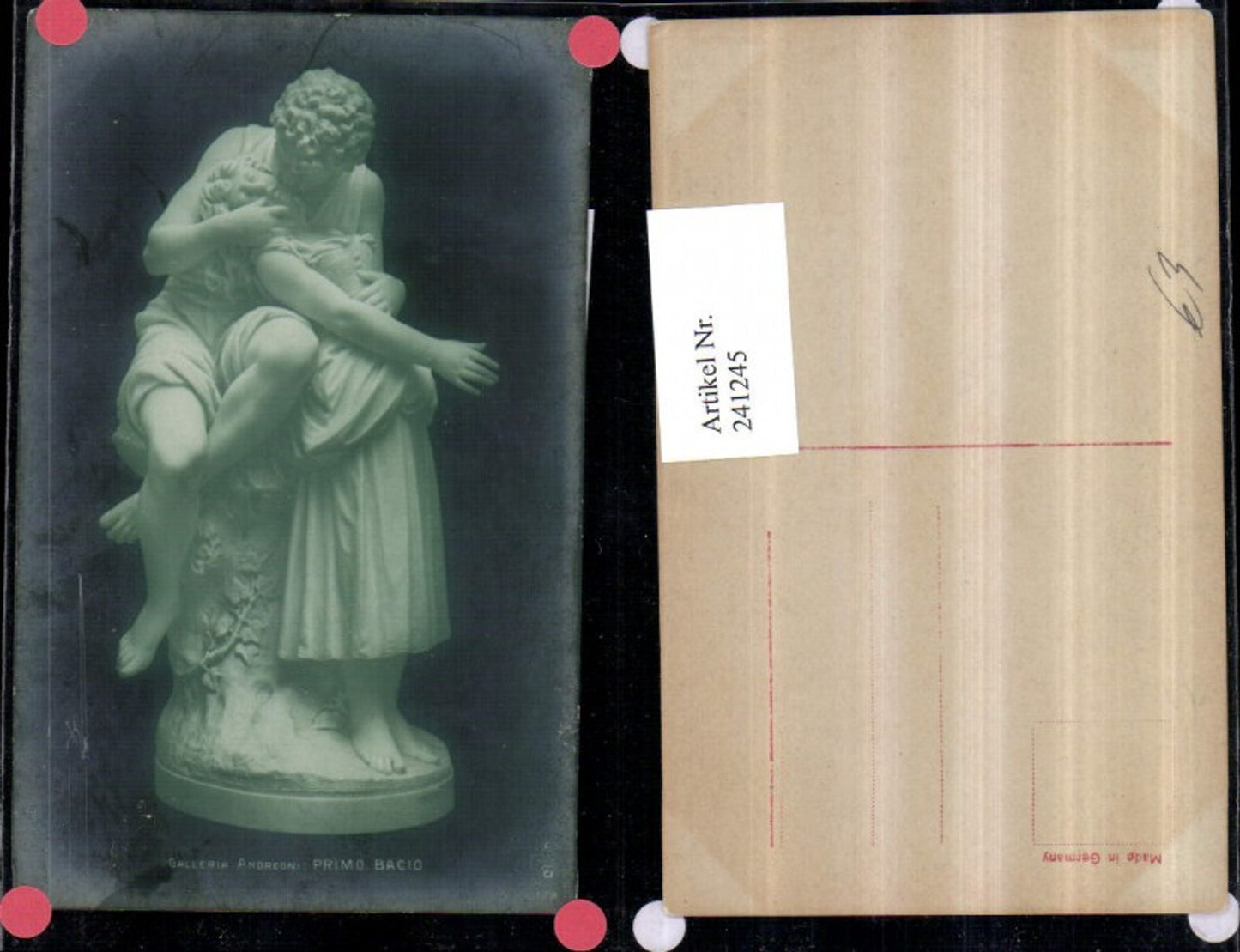 241245,Primo Bacio Galleria Andereoni Mann küsst Frau auf d. Wange Skulptur