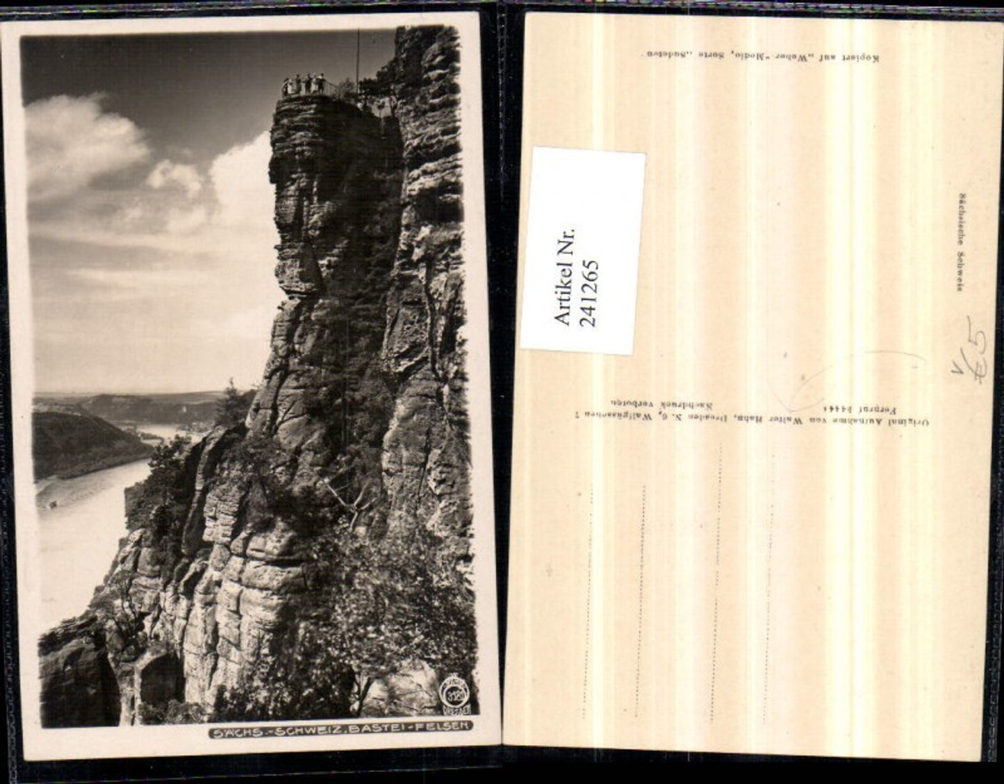 241265,Walter Hahn Dresden 3181 Sächsische Schweiz Bastei-Felsen