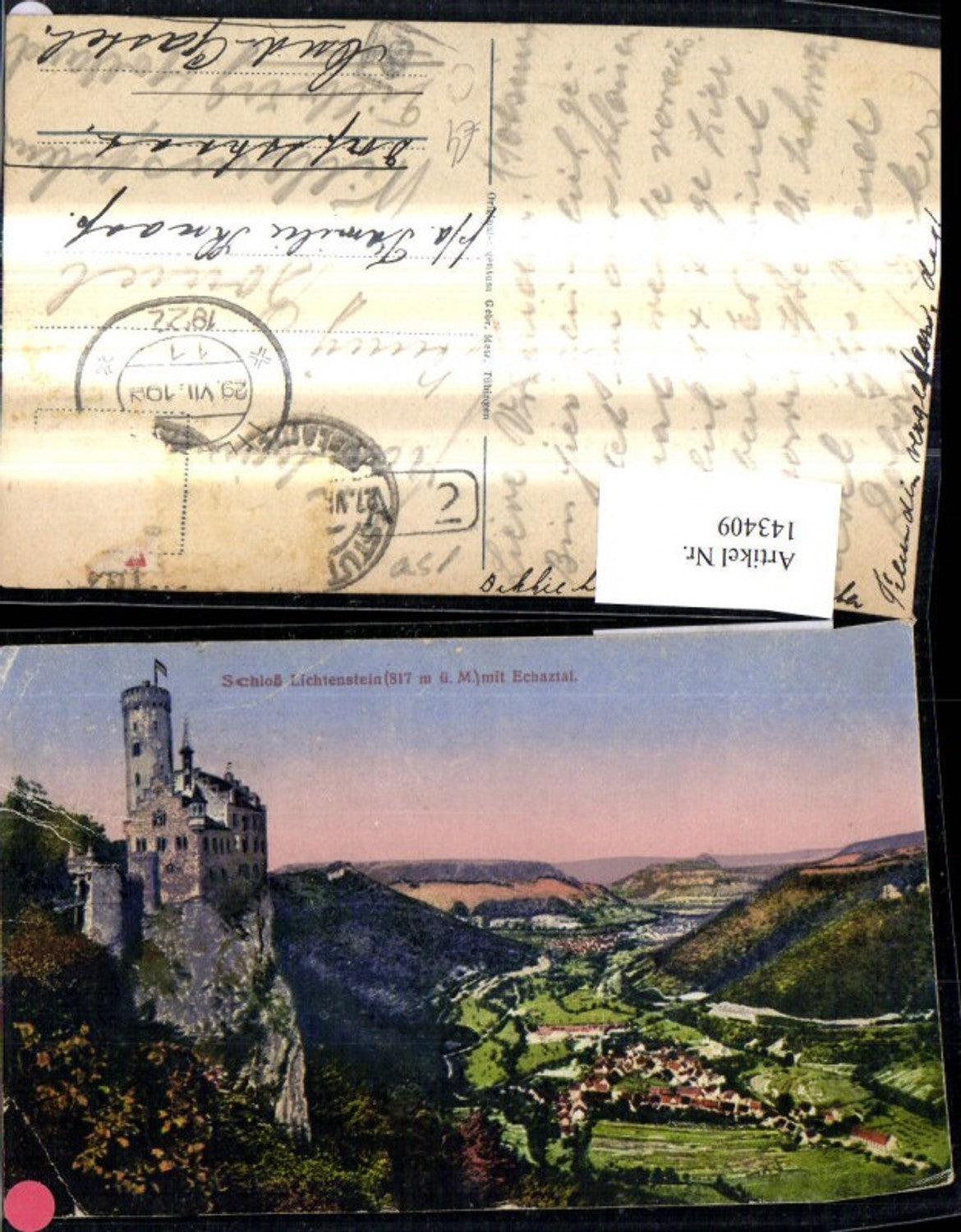 143409,Schloß Lichtenstein m. Echaztal