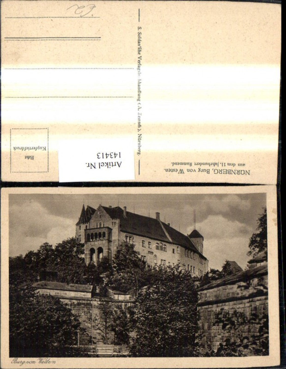 143413,Nürnberg Burg v. Westen