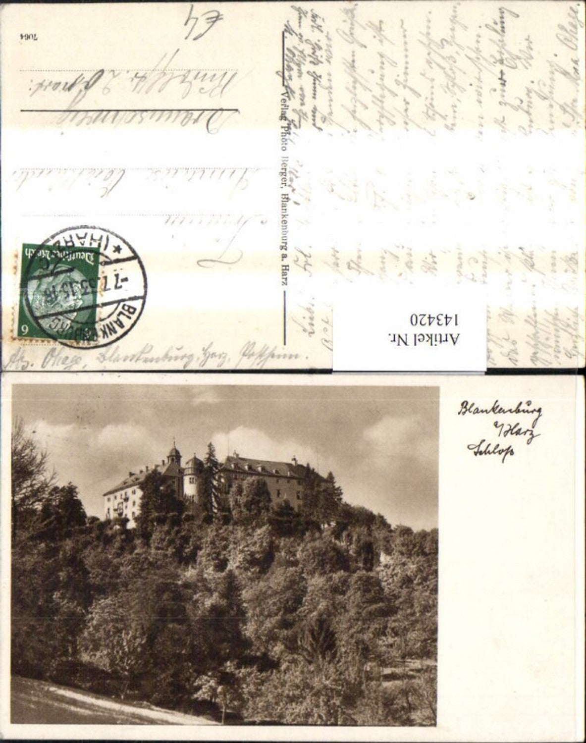 143420,Schloß Blankenburg i. Harz