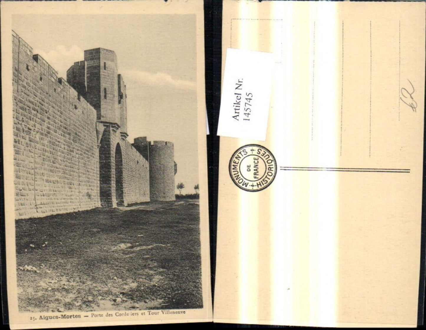 145745,Schloss Aigues Mortes Porte de Cordeliers et Tour Villeneuve