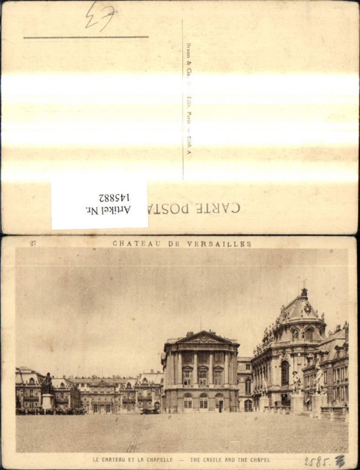 145882,Chateau de Versailles The Castle and the Chapel Schloss u. Kapelle