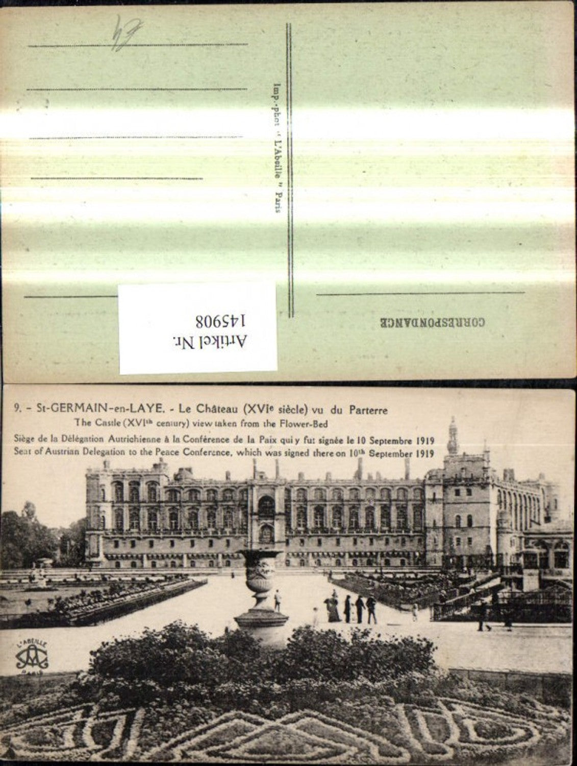 145908,St Germain en Laye Le Chateau vu du Parterre Schloss