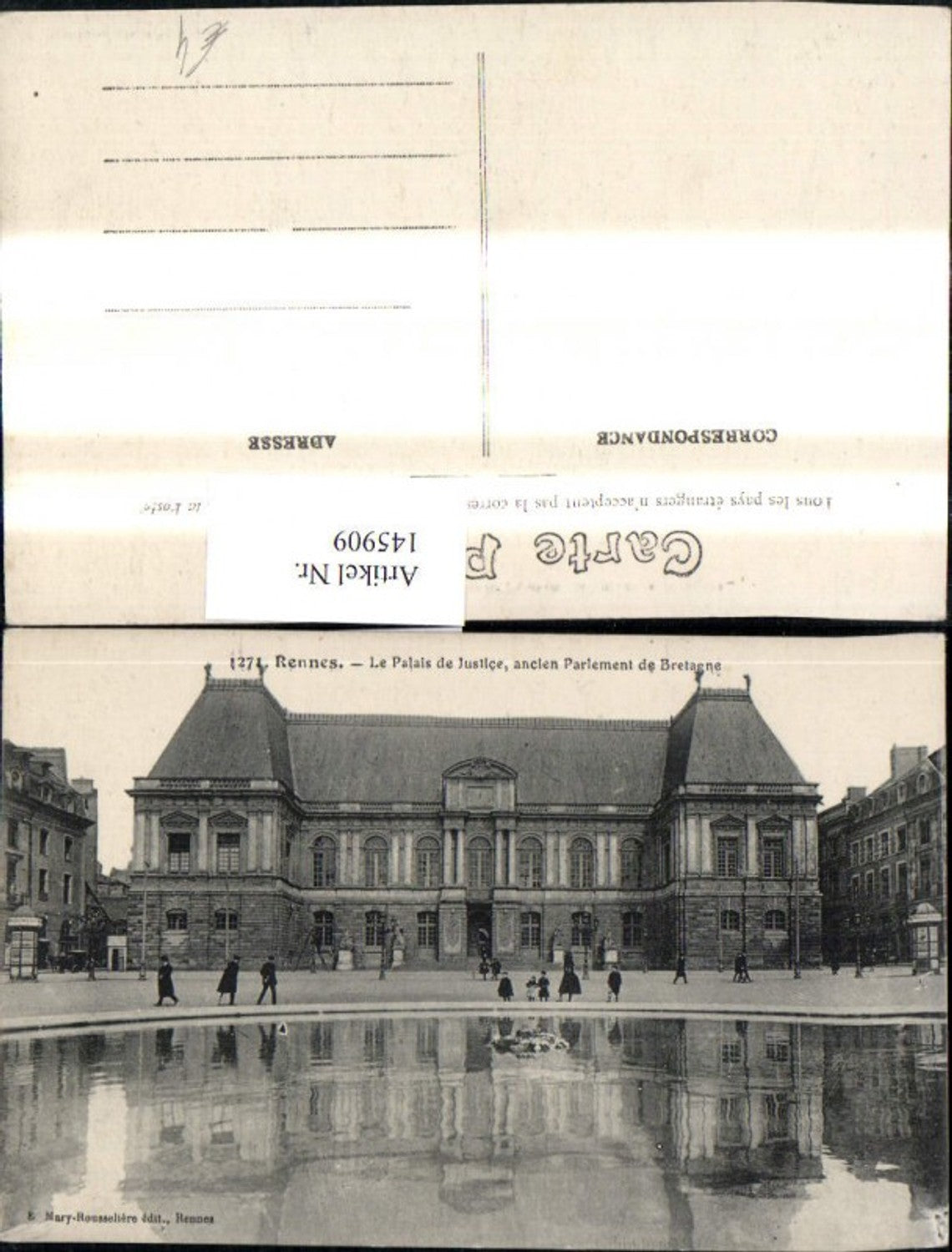 145909,Rennes Le Palais de Justice ancien Parlement de Bretagne