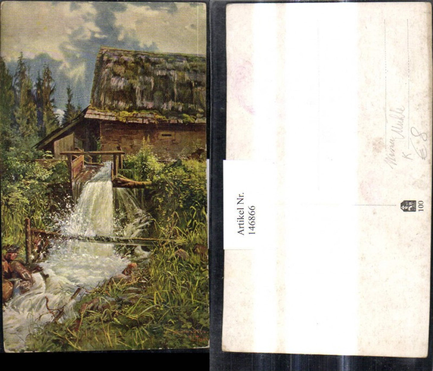 146866, Artist Ak Watermill Mill