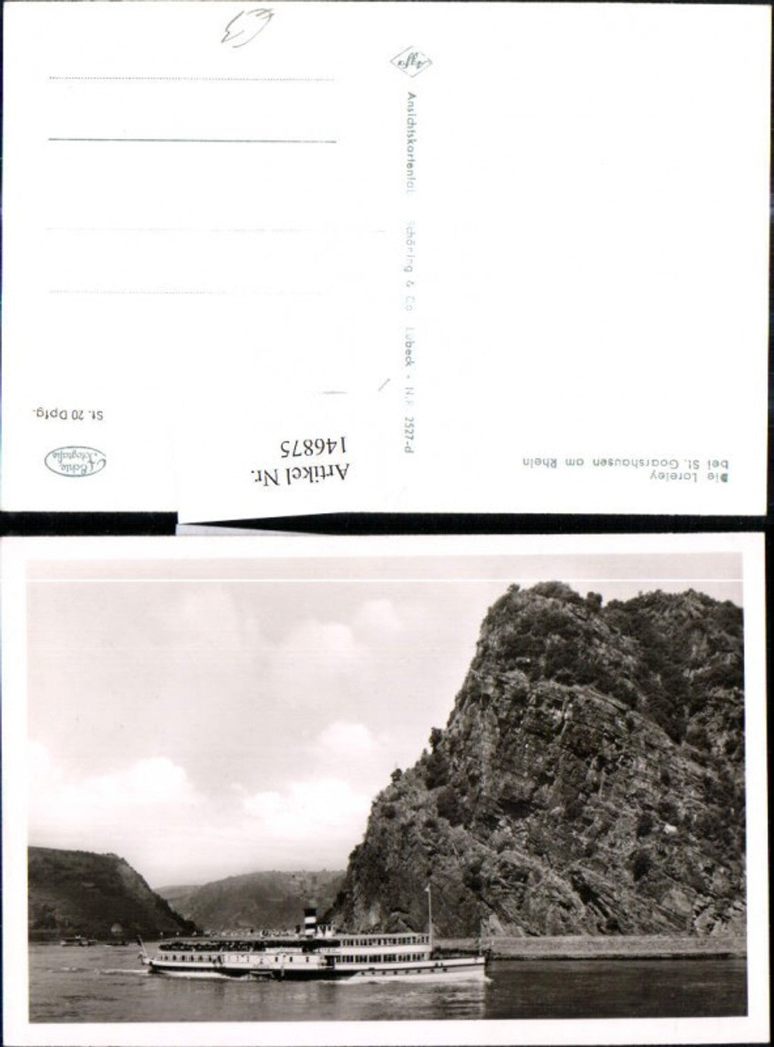 146875,Foto Ak Binnenschiff Schiff Dampfer Rheinland a. d. Loreley b. St Goarshausen a. Rhein