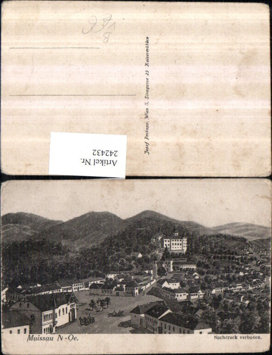 242432,Maissau Totale m. Burg Schloss pub Josef Prokopp