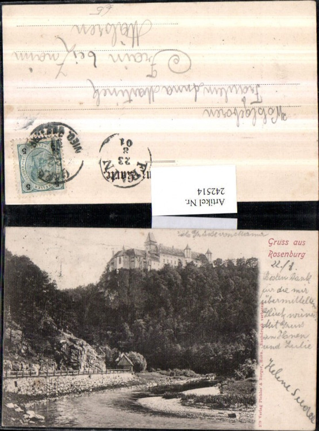 242514,Gruß aus Rosenburg Burg Partie