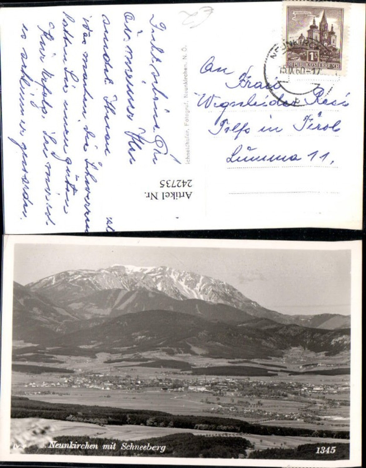 242735,Neunkirchen Totale m. Schneeberg