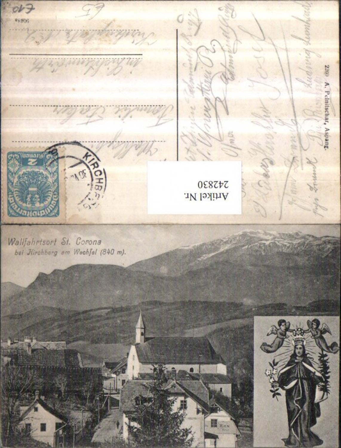 242830,St. Corona am Wechsel Teilansicht b. Kirchberg Gnadenbild