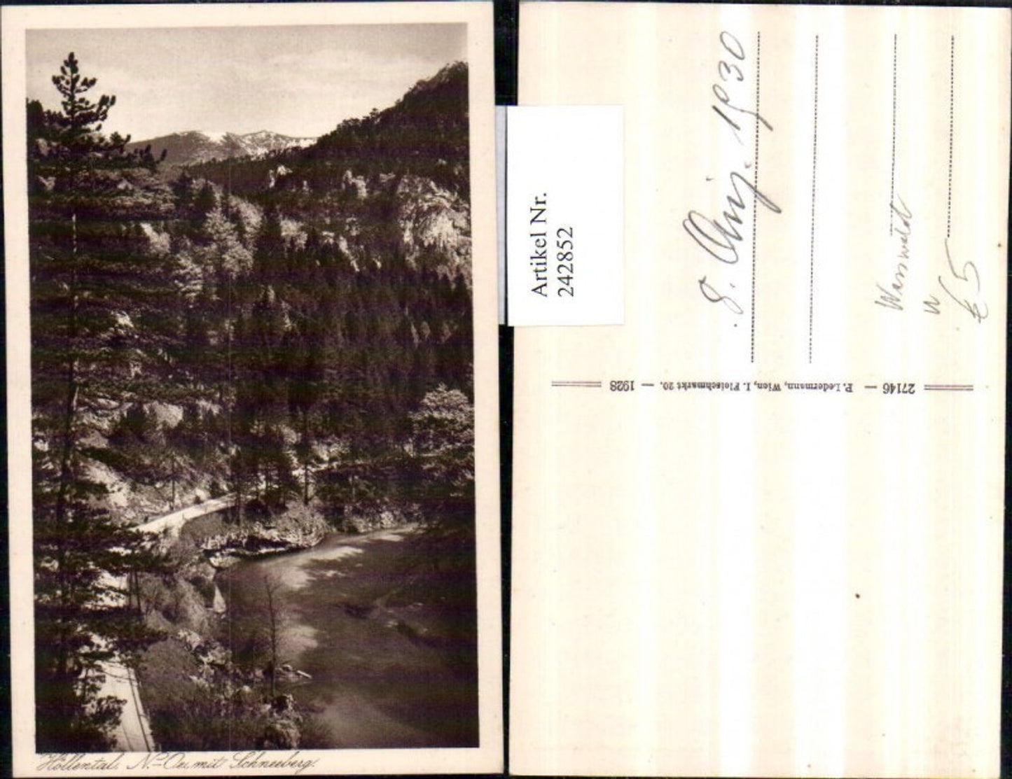242852,Höllental b. Nasswald m. Schneeberg