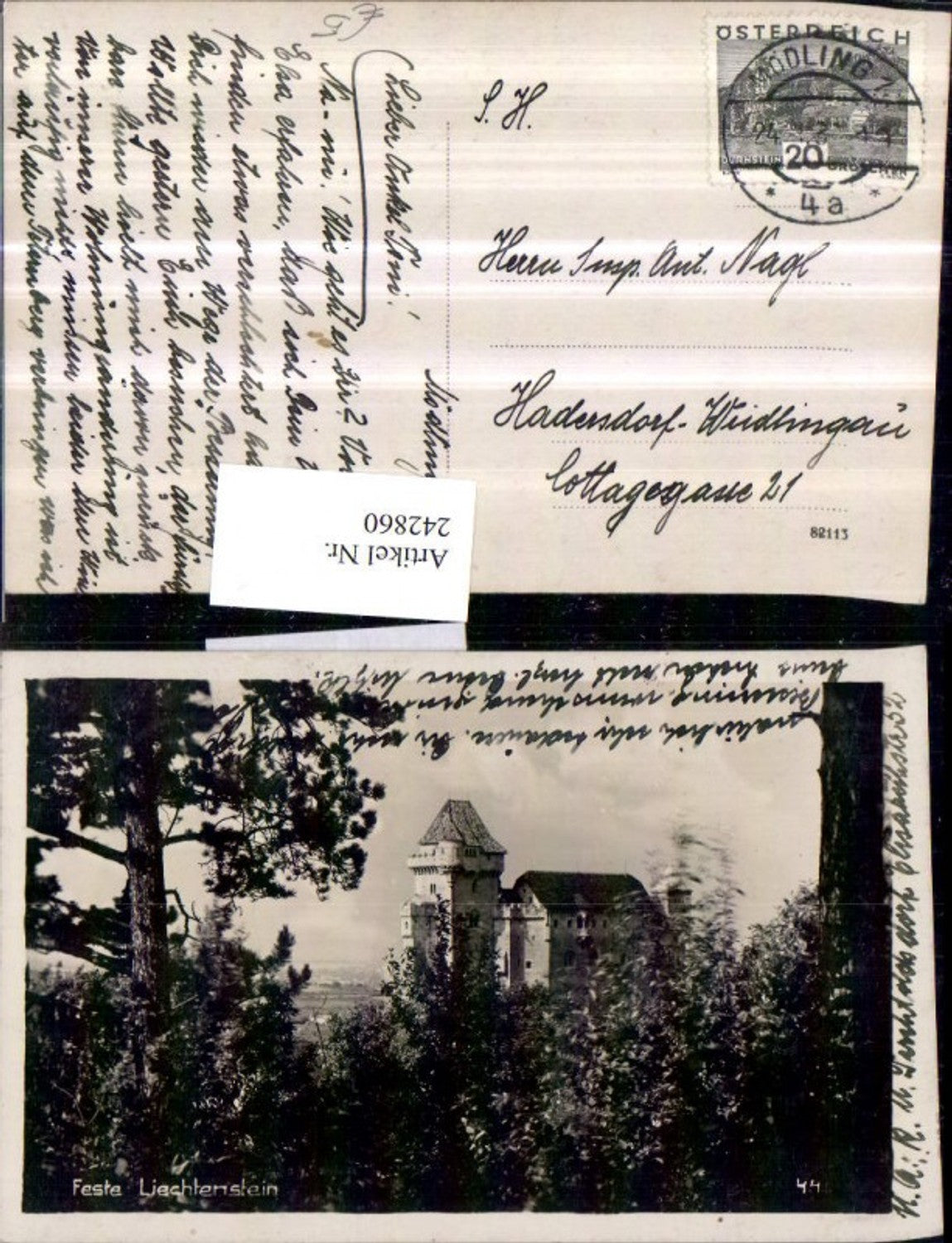 242860,Feste Burg Liechtenstein b. Mödling