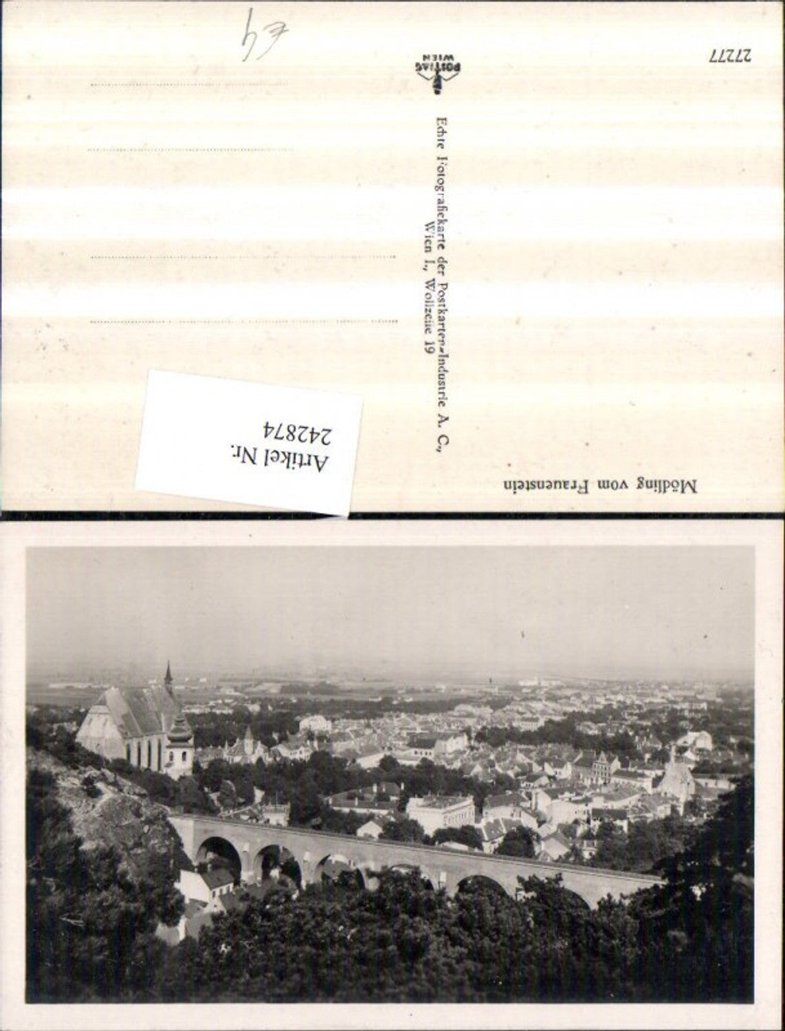 242874,Mödling Totale v. Frauenstein Viadukt