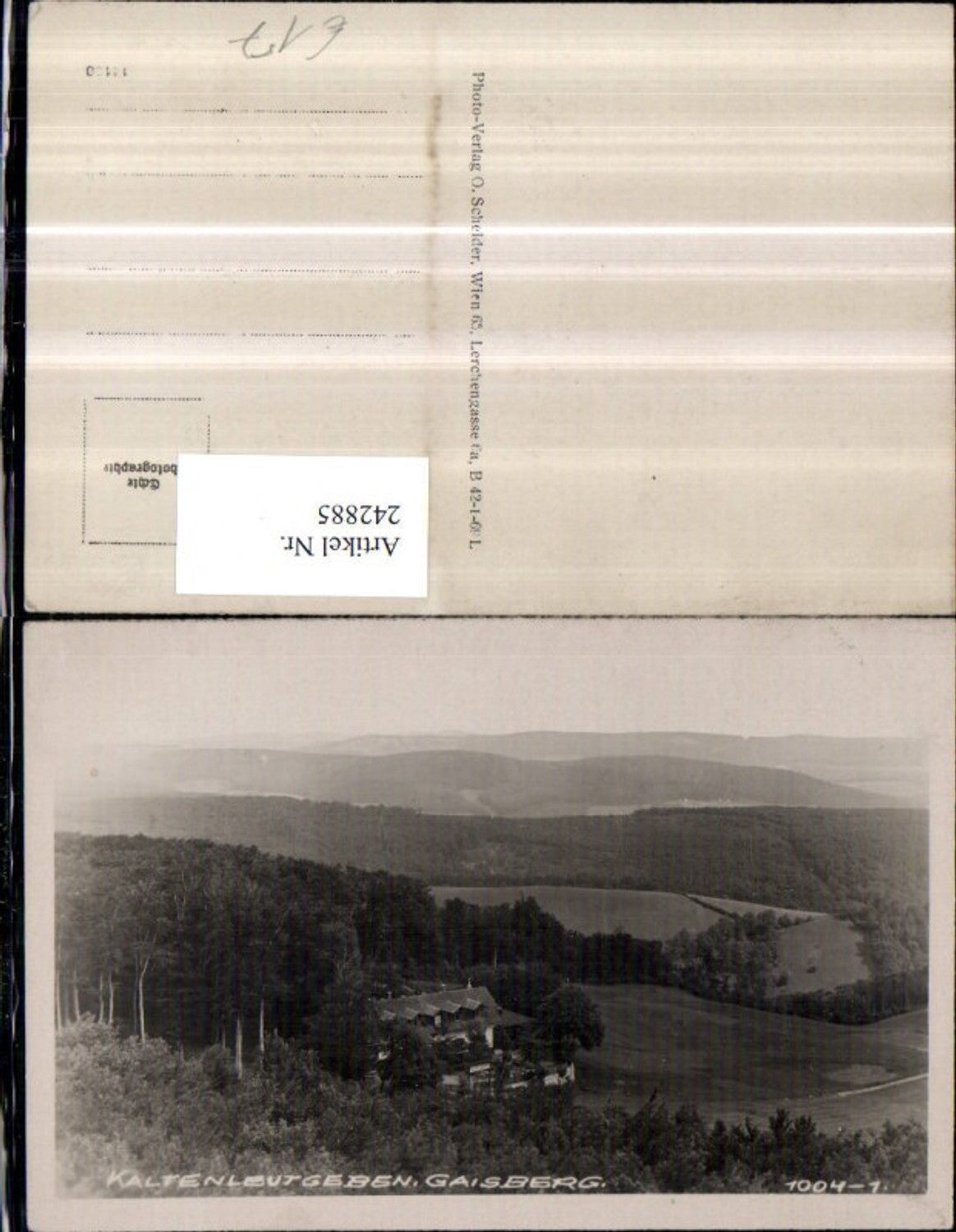 242885,Kaltenleutgeben Gaisberg Gasthof Bergsteigerheim