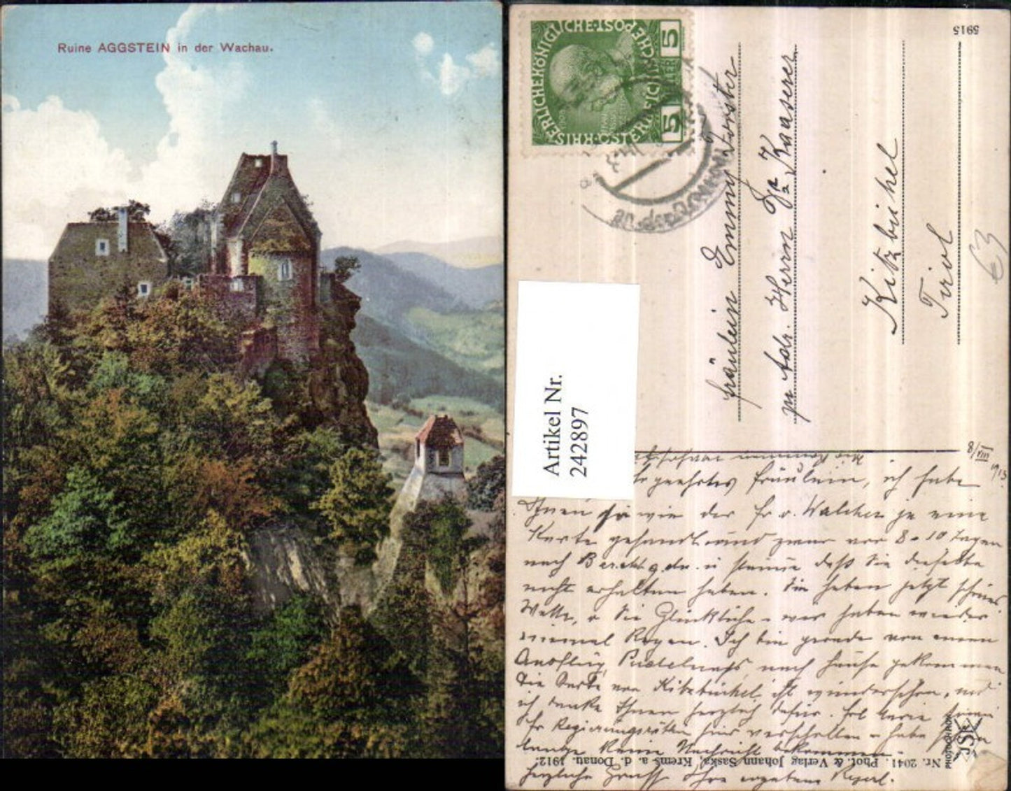 242897, Aggstein ruins in the Wachau