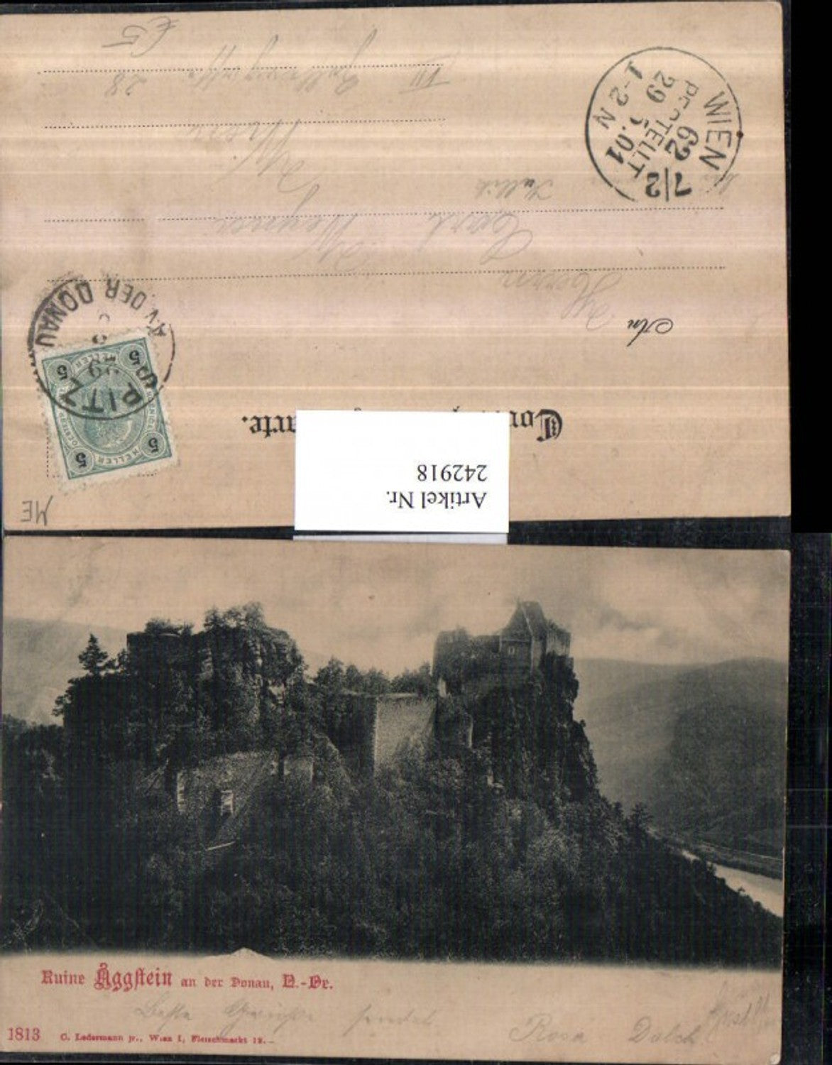 242918, Aggstein ruins at d. Danube