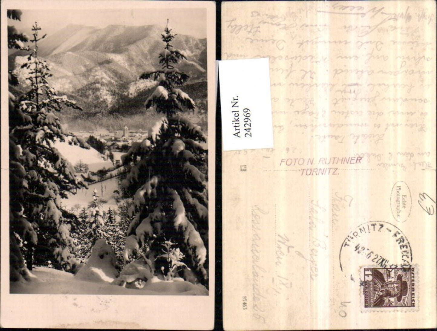 242969,Türnitz Teilansicht Winterbild