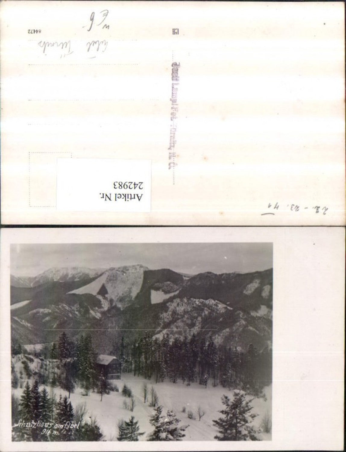 242983,Schutzhaus am Eibel b. Türnitz Winterbild