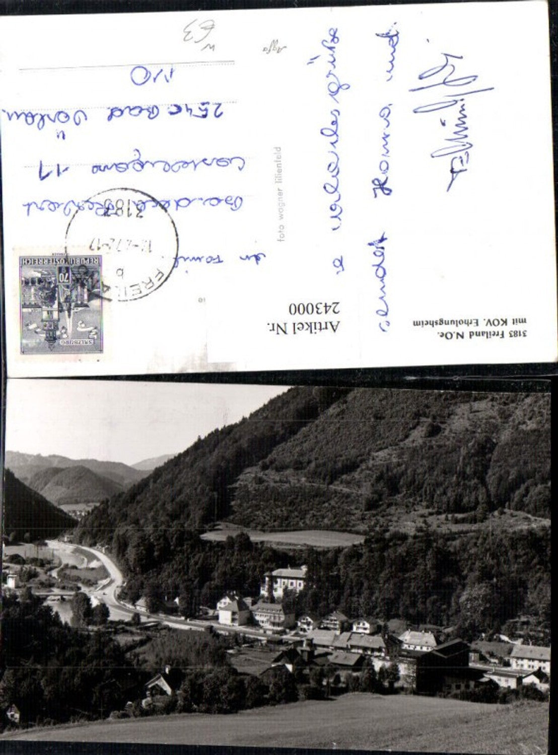 243000,Freiland b. Türnitz Teilansicht m. KOV Erholungsheim