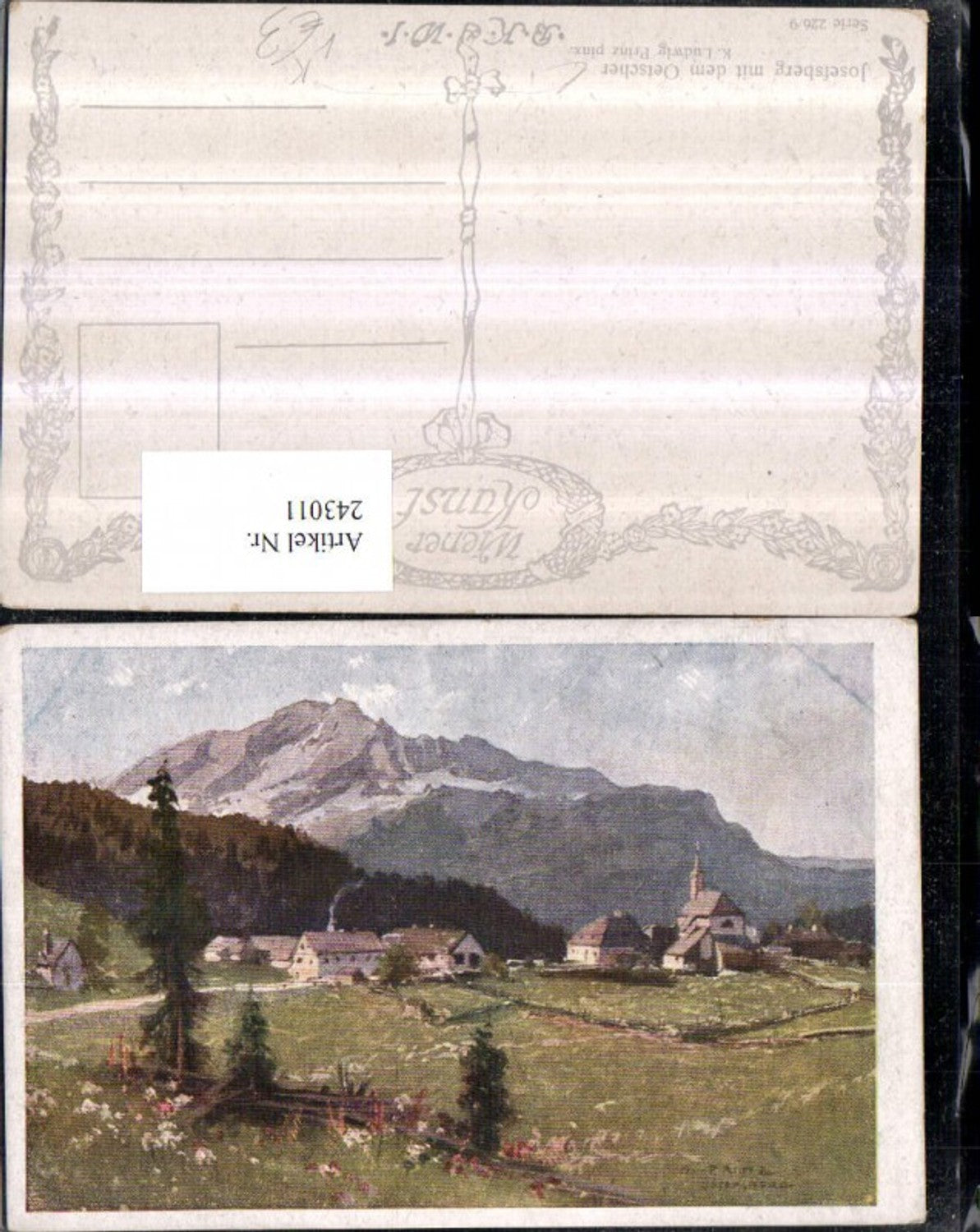 243011,Künstler AK K. Ludwig Prinz Josefsberg m. d. Ötscher pub Brüder Kohn B.K.W.I. 226/9