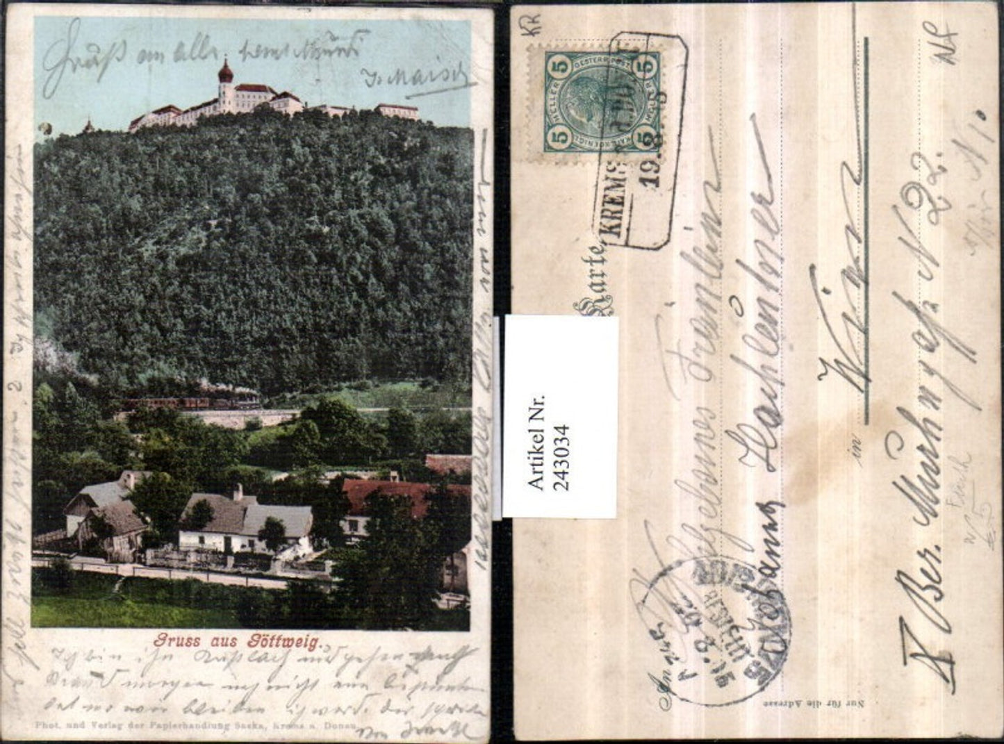 243034,Gruß aus Göttweig Stift b. Furth