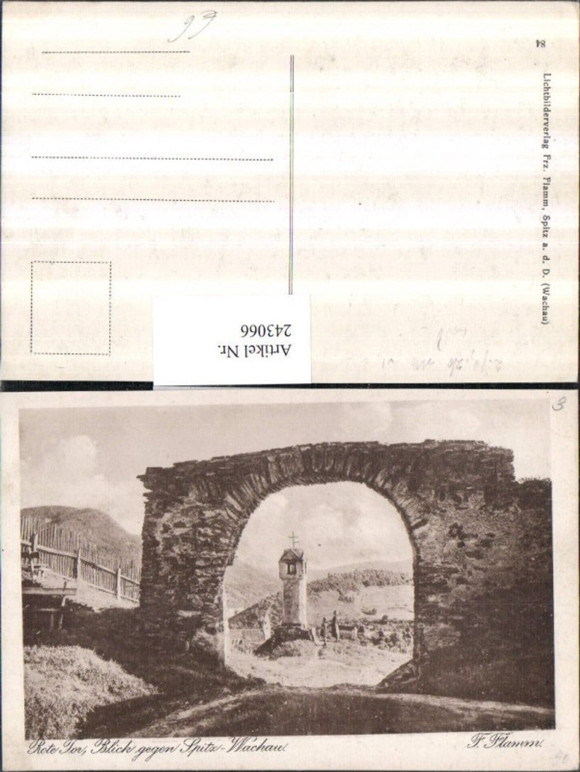 243066,Rote Tor Blick geg. Spitz in d. Wachau Bildstöckl pub Franz Flamm 84