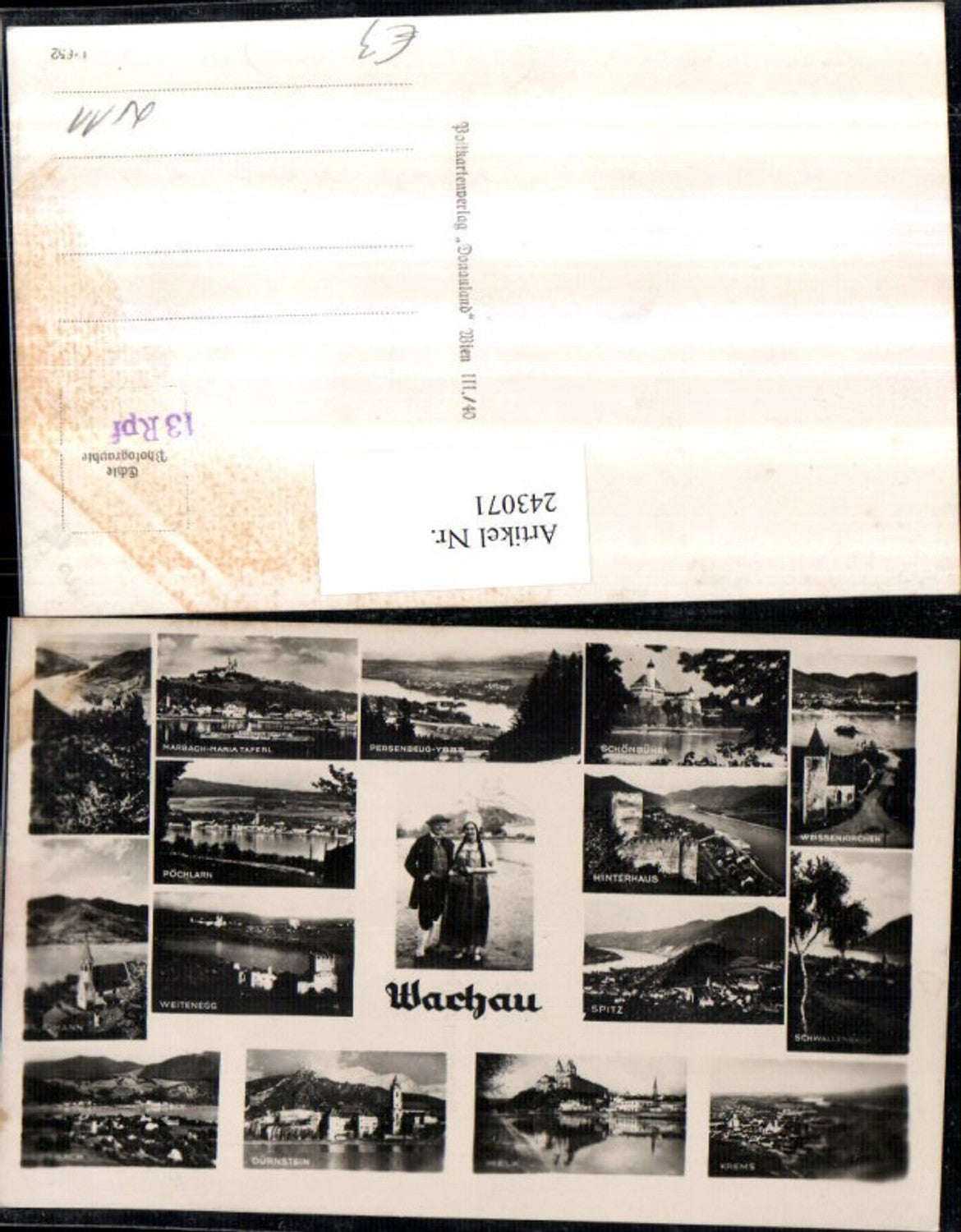 243071,Wachau Marbach Maria Taferl Ybbs Weitenegg Dürnstein Krems Spitz Mehrbildkarte
