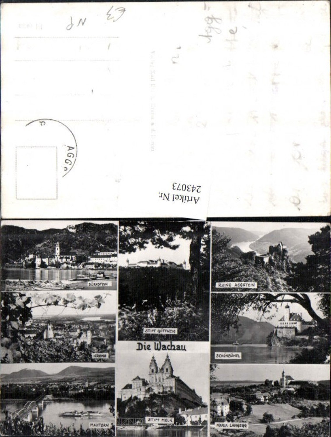 243073,Wachau Dürnstein Mautern Krems Totale Stift Göttweig Ruine Aggstein Schönbühel Mehrbildkarte