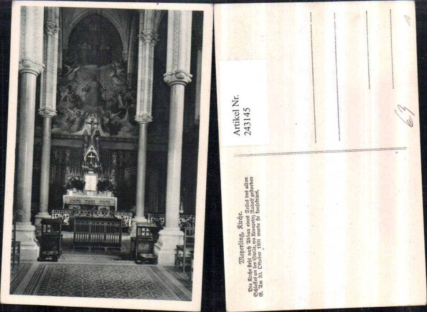 243145,Mayerling Kirche Innenansicht