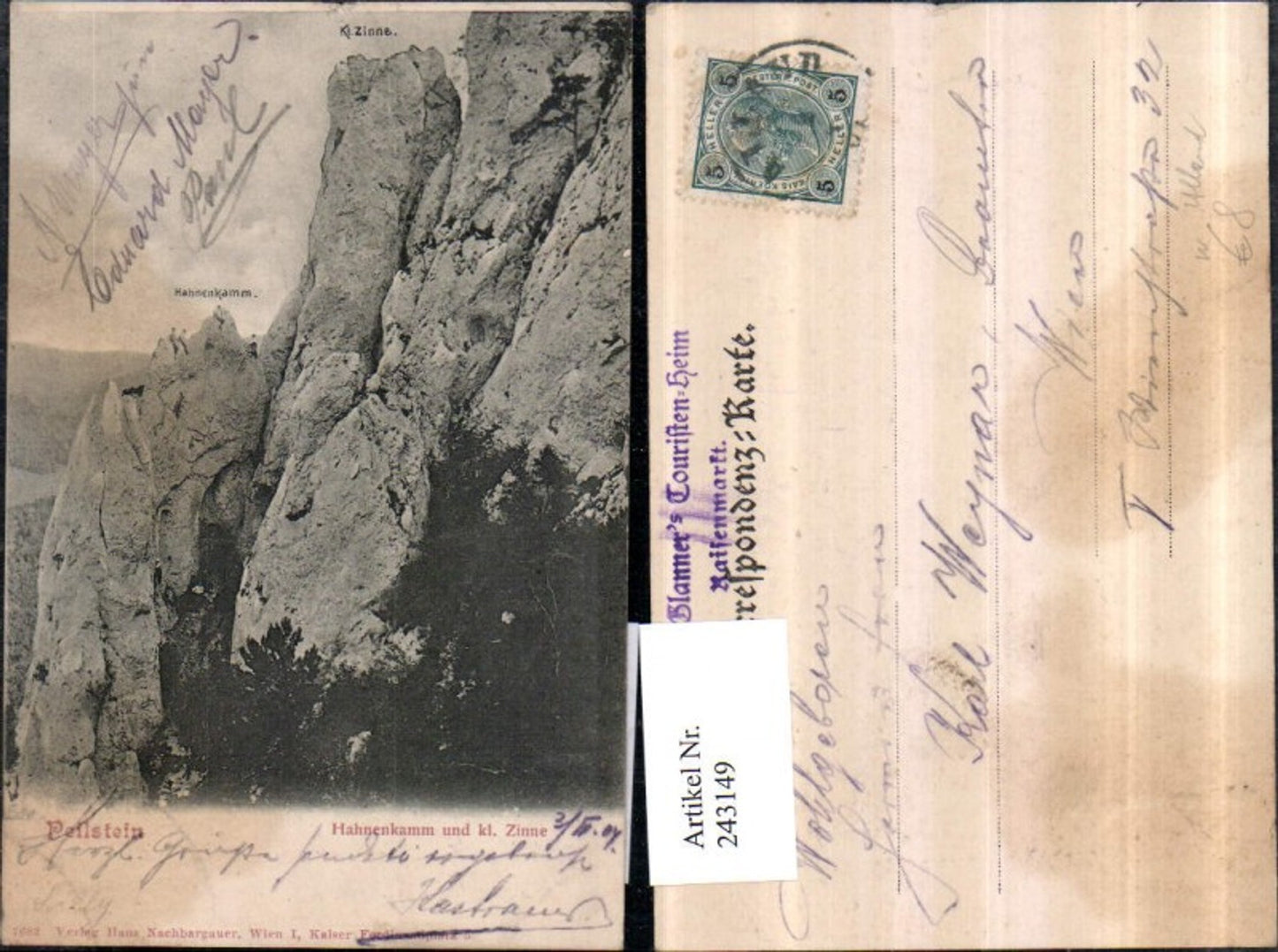 243149,Peilstein Hahnenkamm u. Kleine Zinne b. Weißenbach an d. Triesting