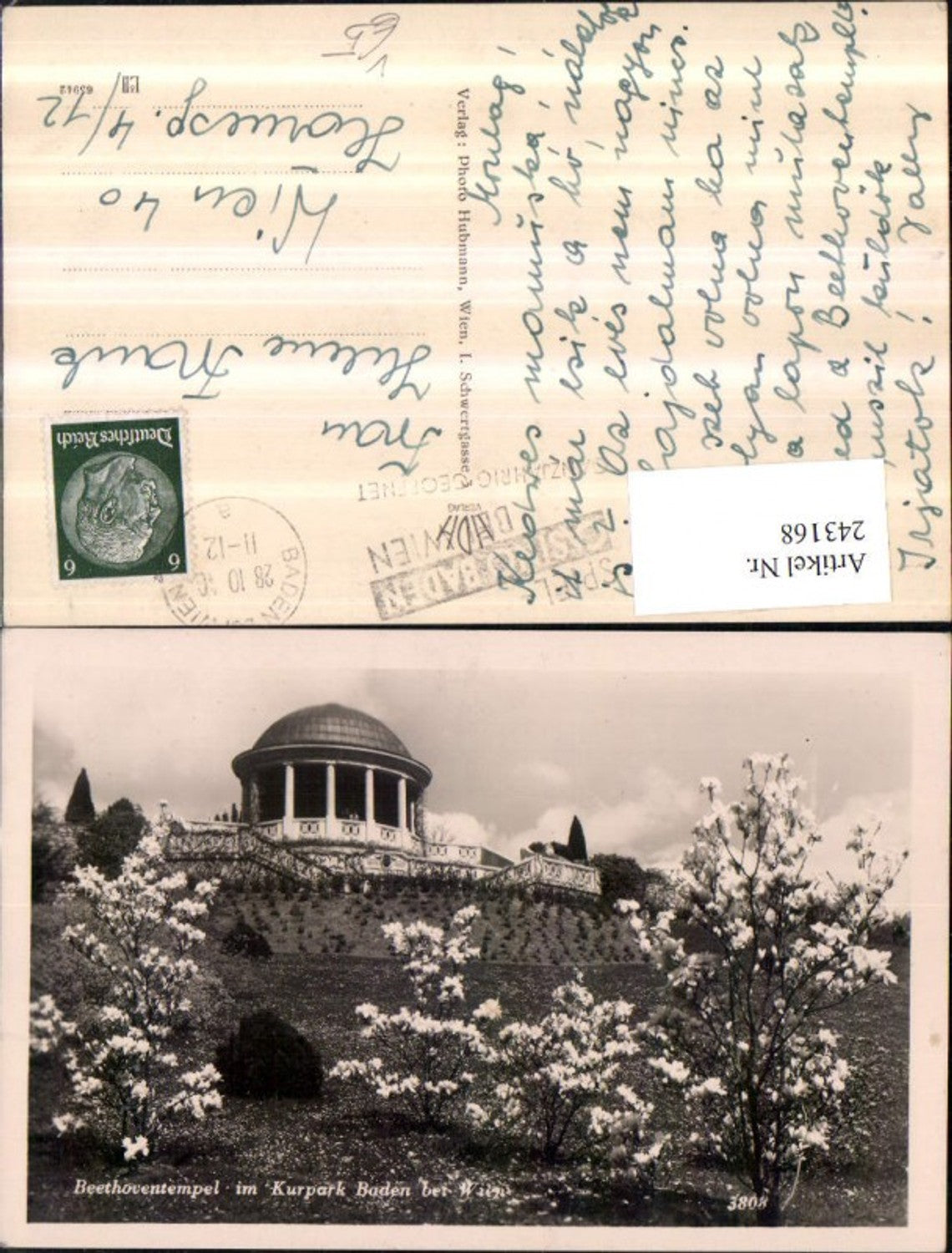 243168,Baden b. Wien Beethoventempel im Kurpark pub Foto Hubmann 3808
