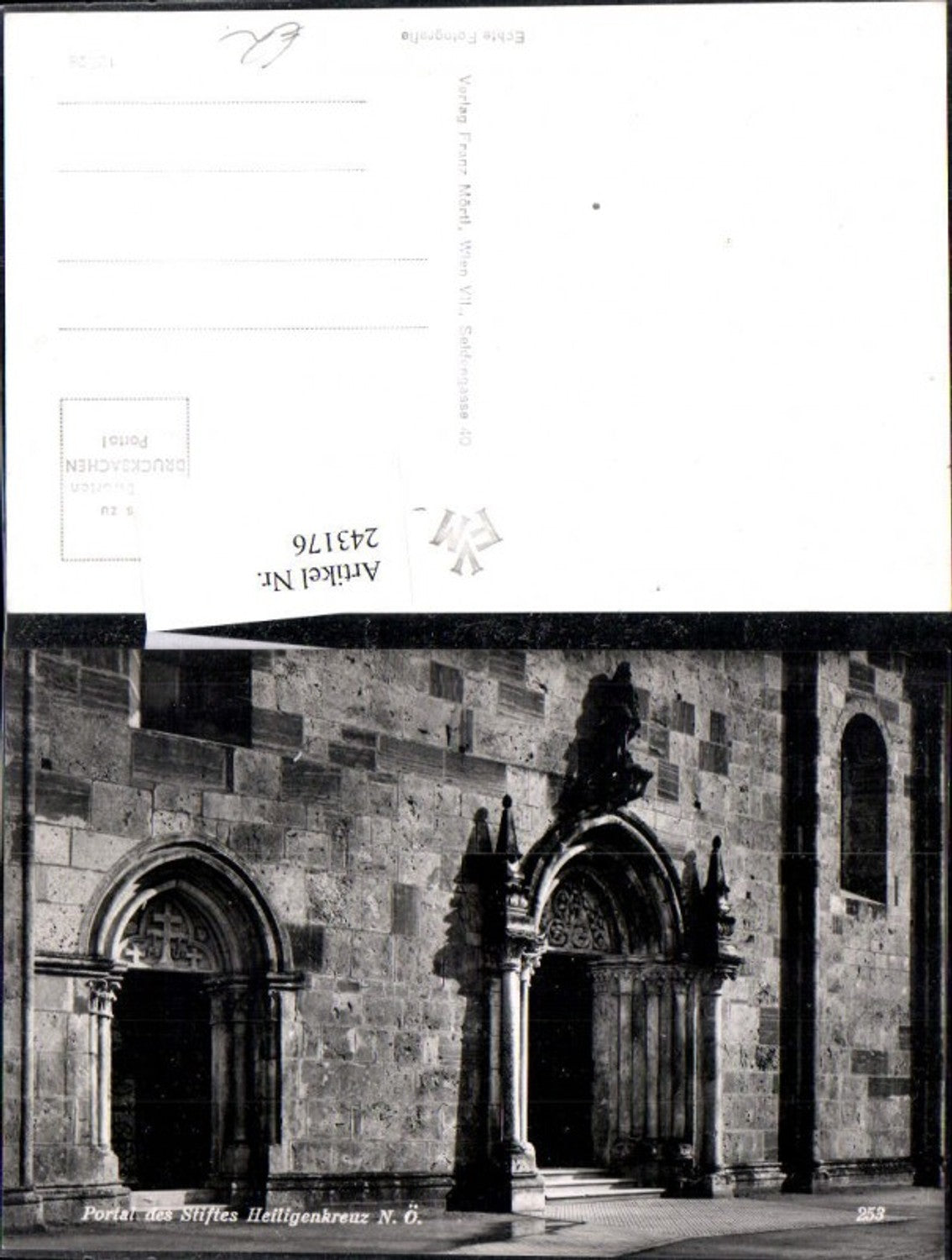 243176,Portal d. Stiftes Heiligenkreuz