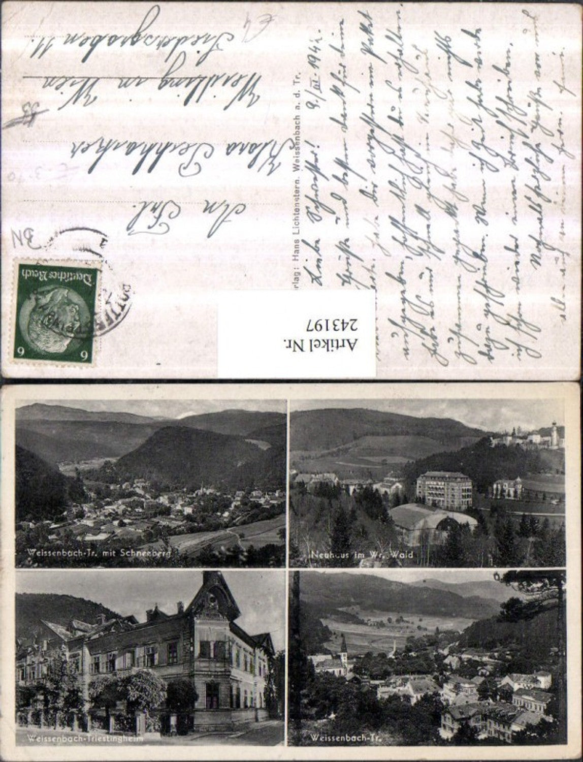 243197,Weißenbach an d. Triesting Totale Triestingheim Neuhaus Teilansicht Mehrbildkarte