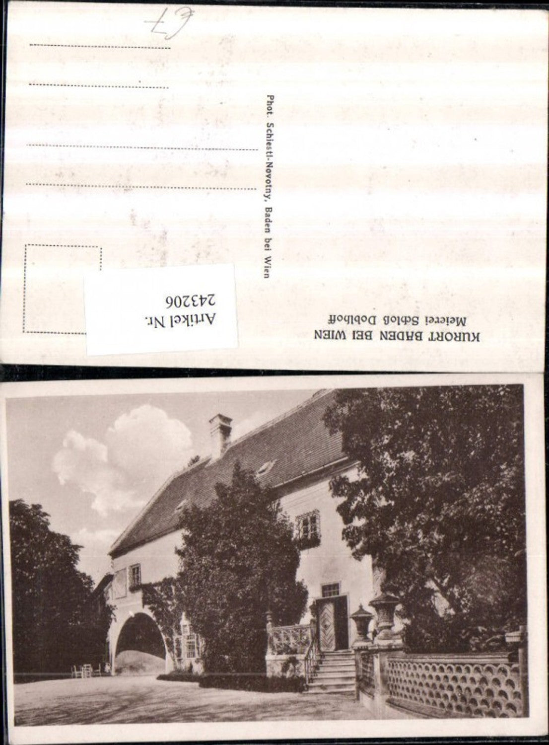 243206,Baden b. Wien Meierei Schloss Doblhoff