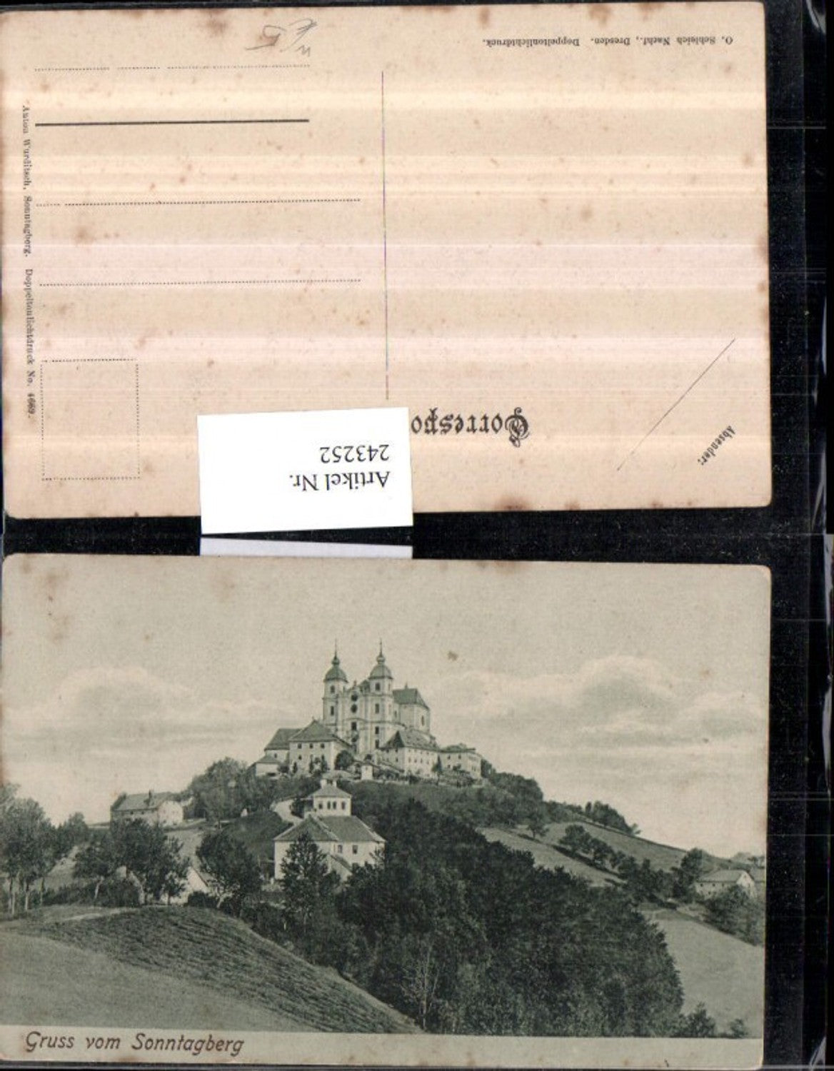 243252,Gruß v. Sonntagberg Totale Kirche