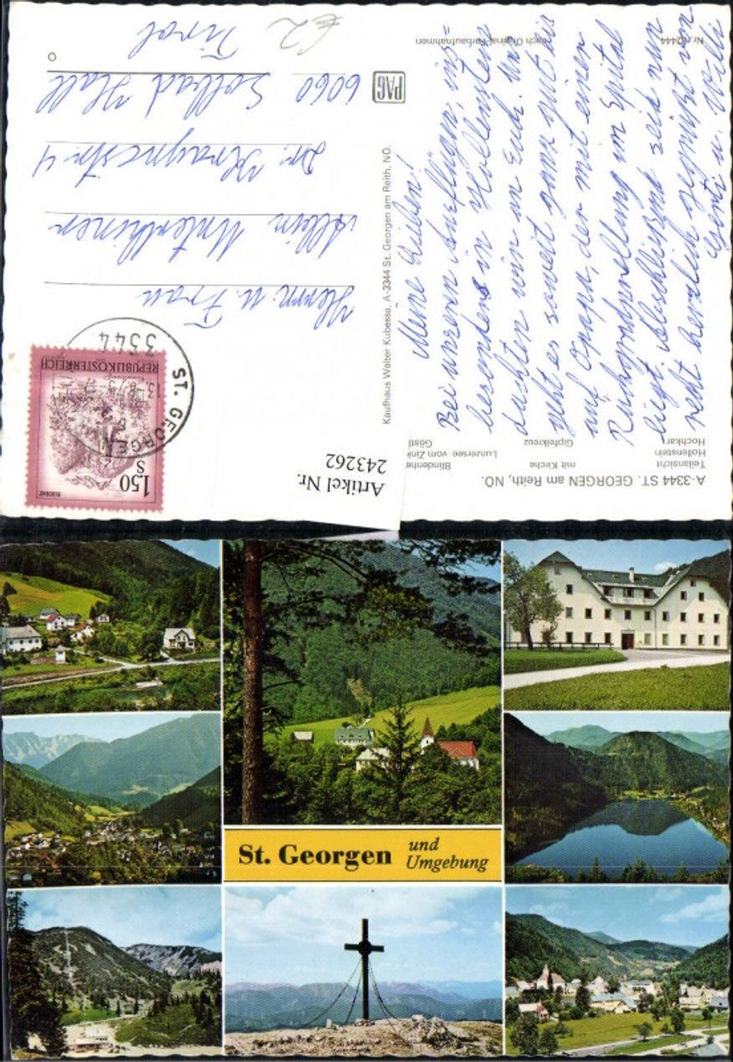 243262,St. Georgen am Reith u. Umgebung Kirche Hollenstein Hochkar Gipfelkreuz Göstling Mehrbildkarte