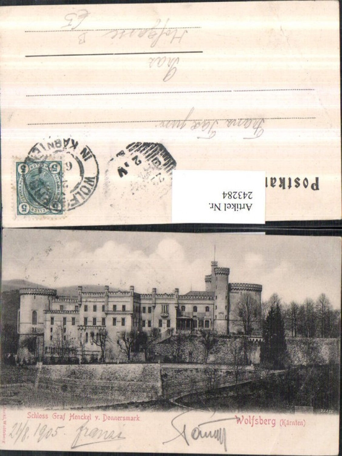 243284,Wolfsberg Schloss Graf Henckel v. Donnersmarck
