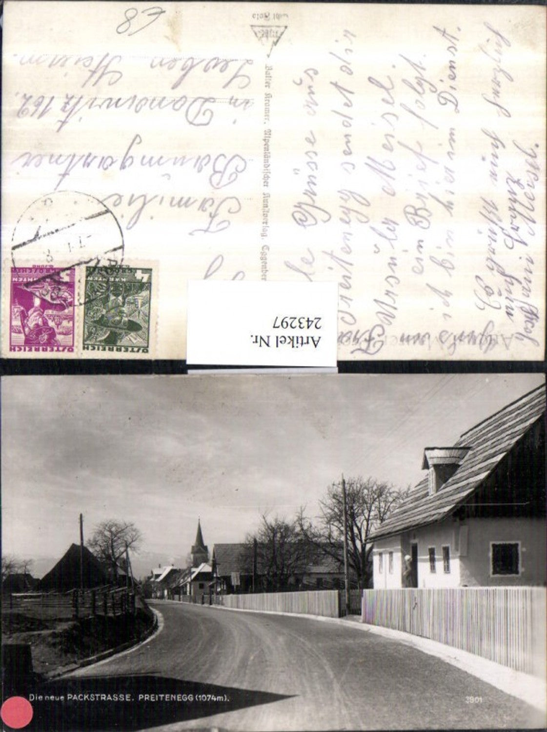 243297,Die neue Packer-Straße in Preitenegg Straßenansicht