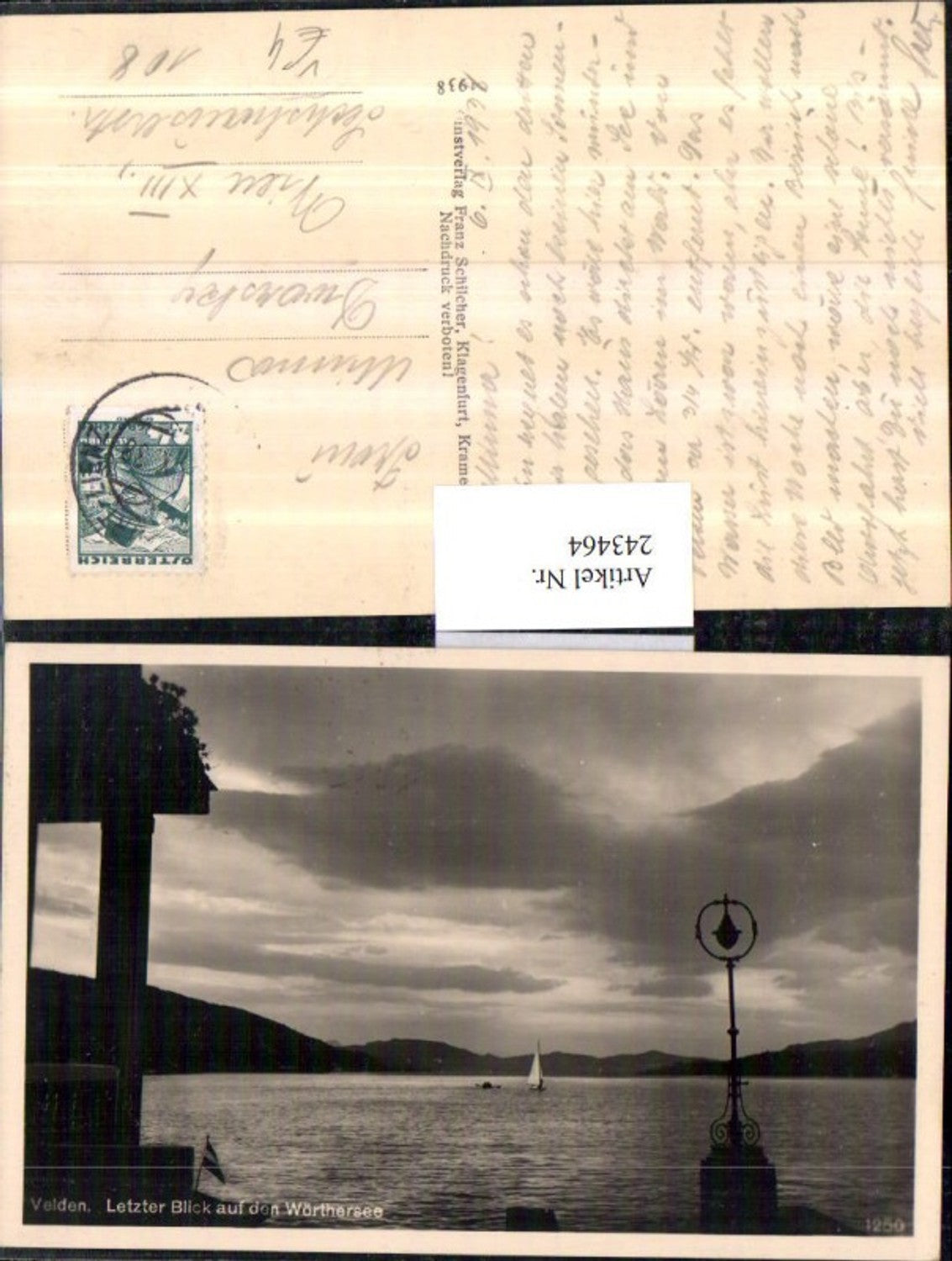 243464,Velden Blick auf d. Wörthersee Partie pub Franz Schilcher 1250