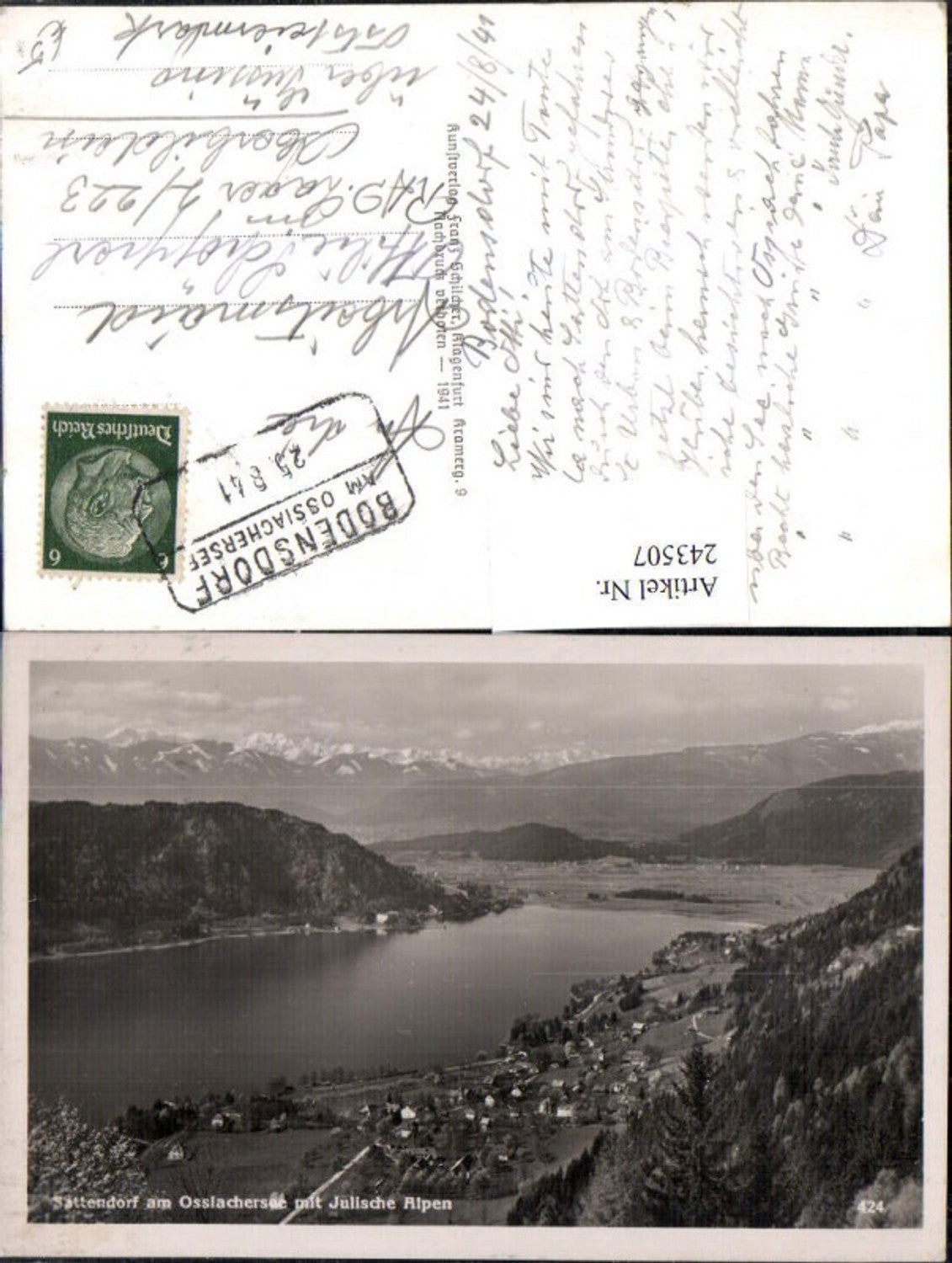 243507,Sattendorf am Ossiachersee Totale m. Julische Alpen pub Franz Schilcher 424