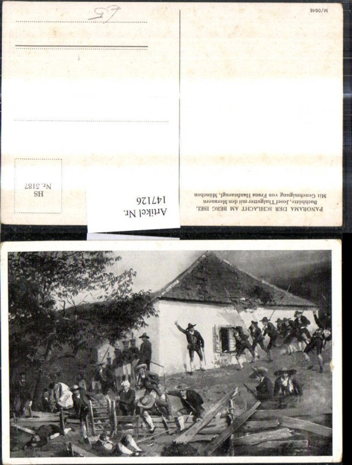 147126,Künstler Ak Panorama Schlacht a. Berg Isel Tiroler Freiheitskampf