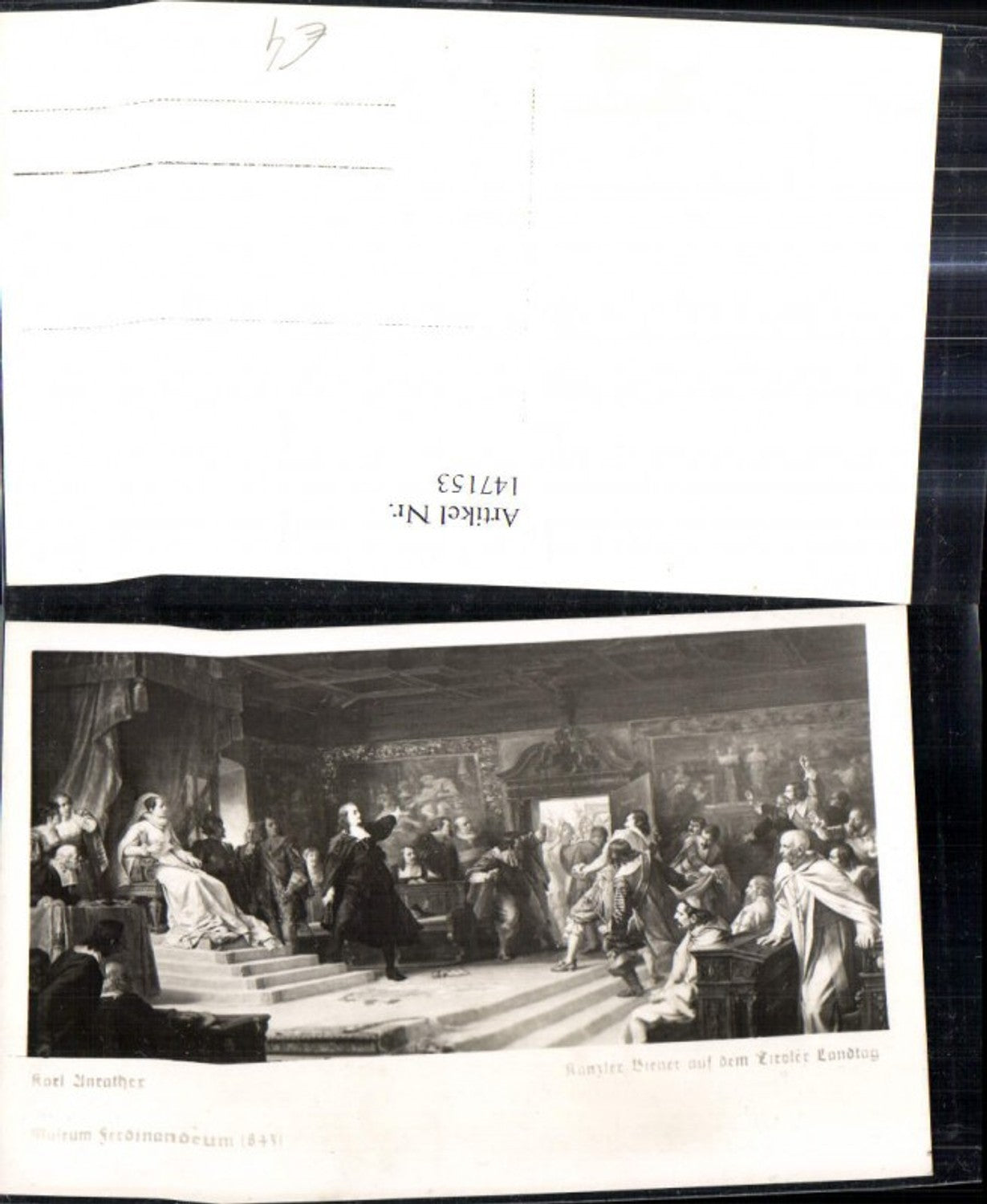 147153,Foto Ak Gemälde Karl Anrather Kanzler Biener a. d. Tiroler Landtag